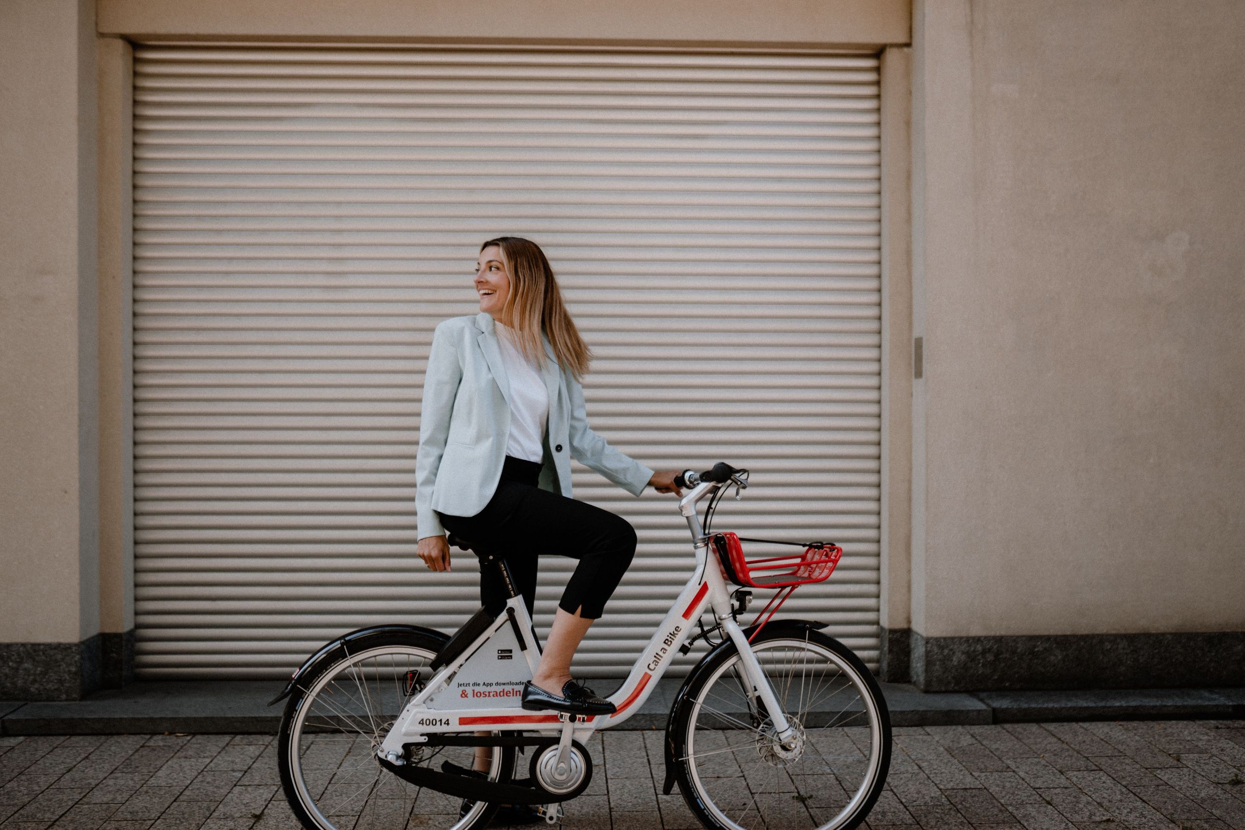 Woman on a Call a Bike