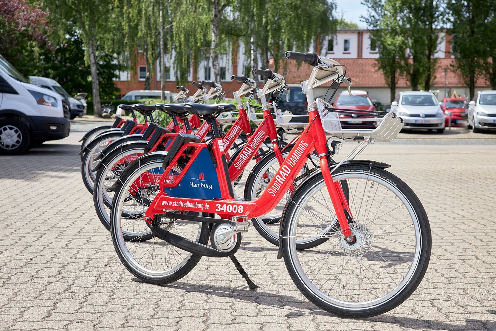 Bikes in a parking spot